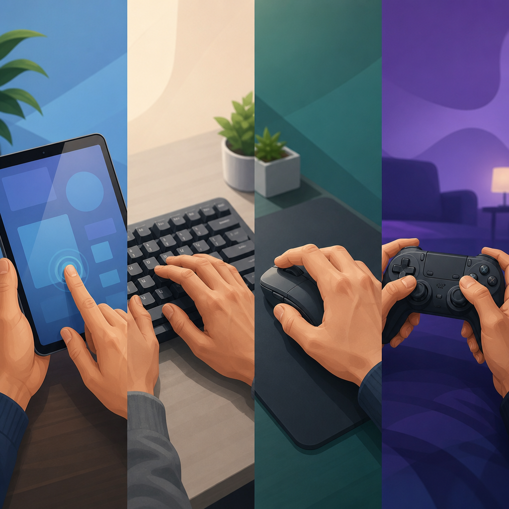 Cara Membandingkan Kontrol Layar Sentuh, Keyboard, dan Controller