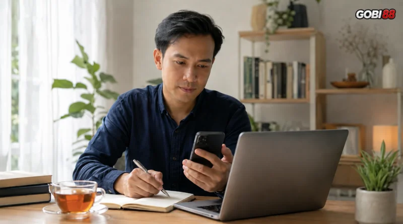 Banner editorial GOBI88 Official dengan laptop, catatan, dan ruang baca untuk panduan informasi digital.