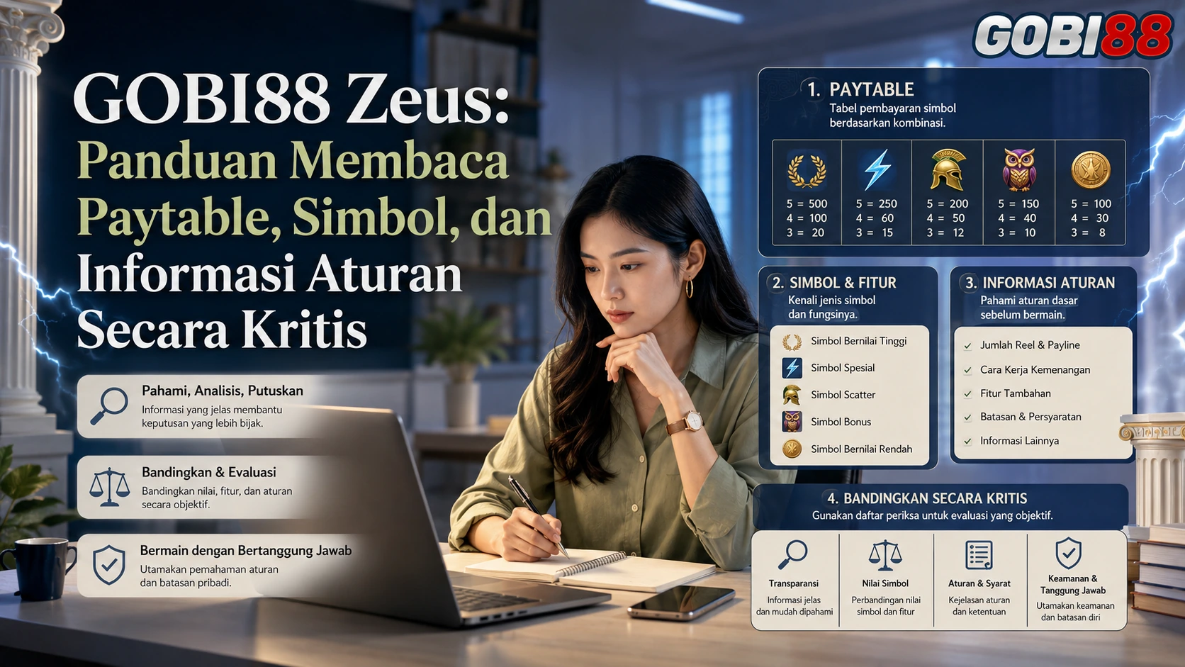 GOBI88 Zeus: Panduan Membaca Paytable, Simbol, dan Informasi Aturan Secara Kritis