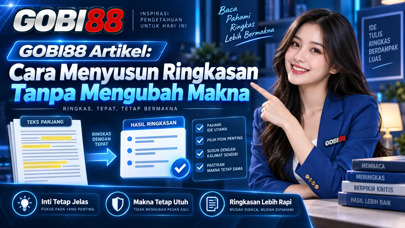 GOBI88 Artikel: Cara Menyusun Ringkasan Tanpa Mengubah Makna