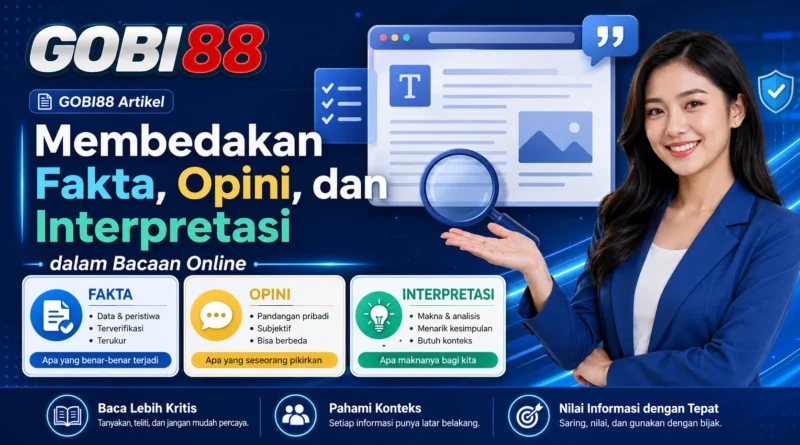 GOBI88 Artikel tentang cara membedakan fakta, opini, dan interpretasi dalam bacaan online
